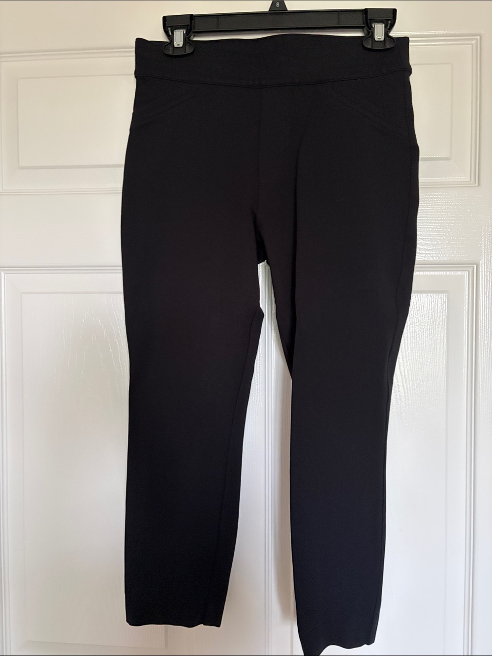 SPANX Black Ankle-Length Pull-On Stretch Pants
